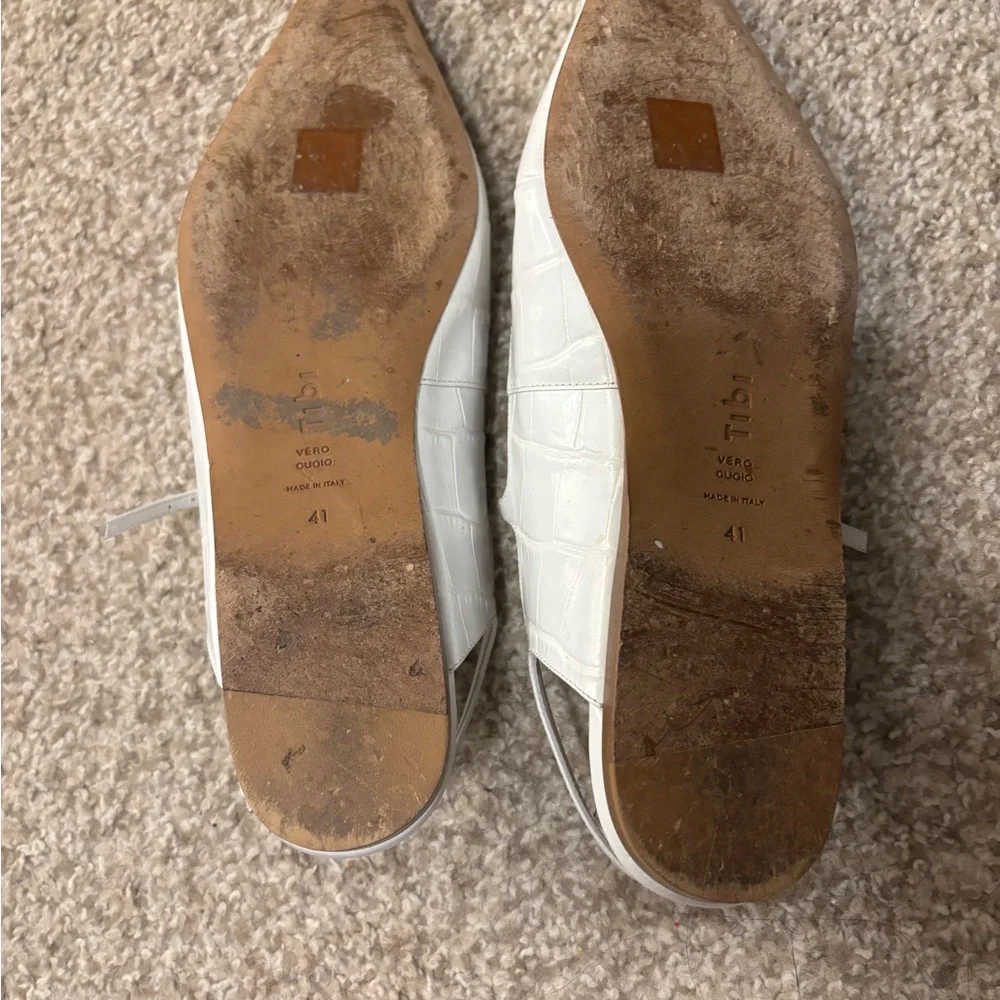 Tibi White Croc-Embossed Rudolph’s Women's Shoes - Picture 3 of 3